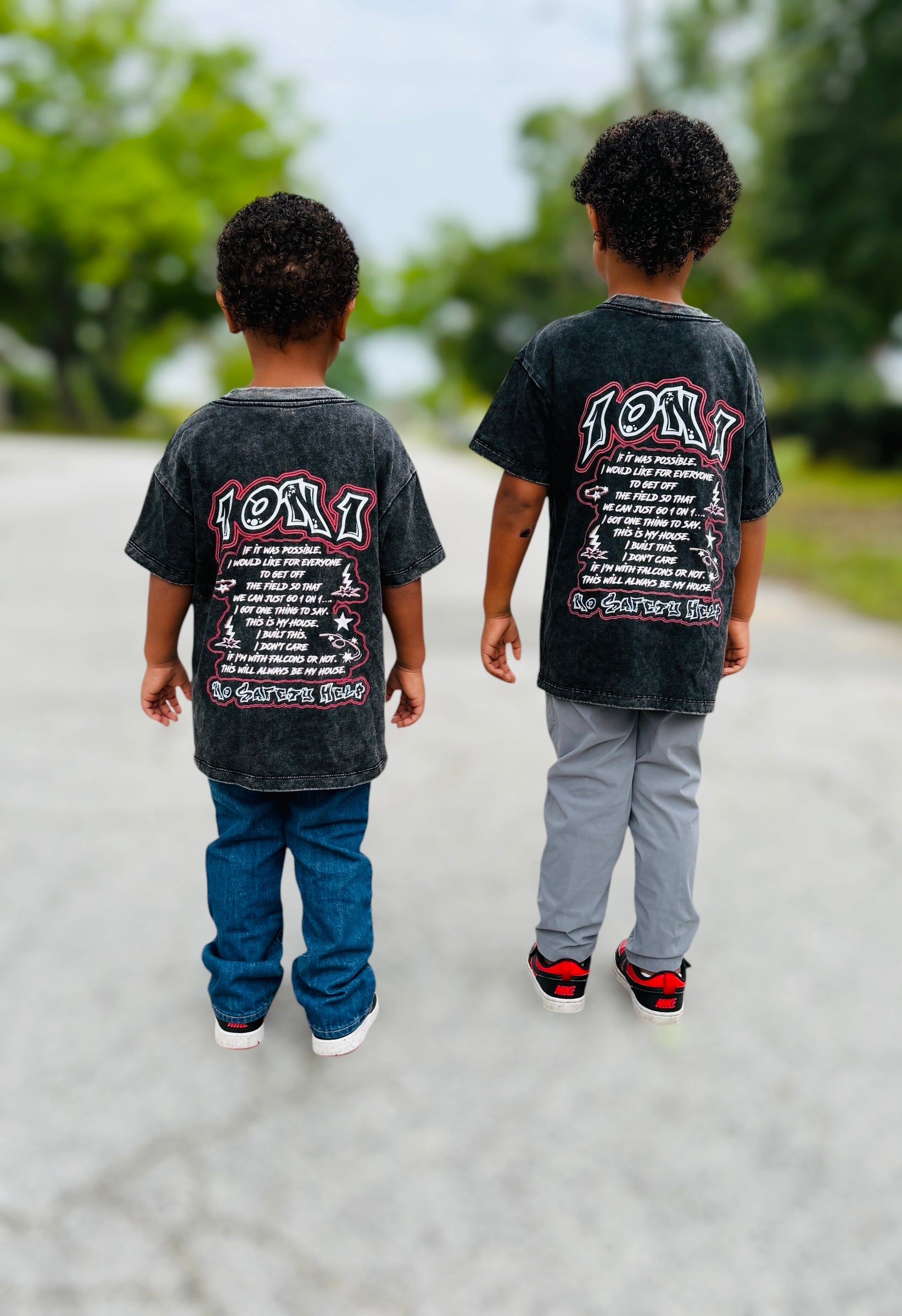 Prime 96 (Black) Snow Washed Kids' T-shirt