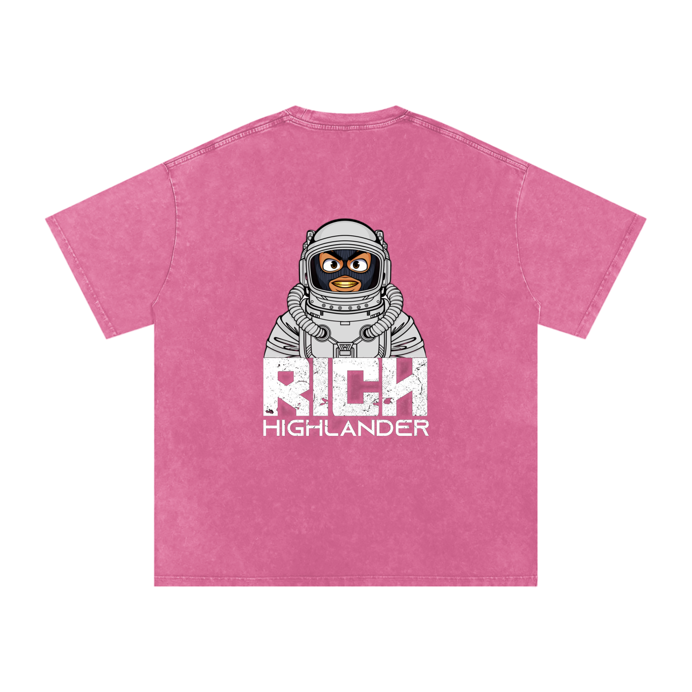 RM 1 (Rose Red Logo) Oversize Snow Washed T-Shirt