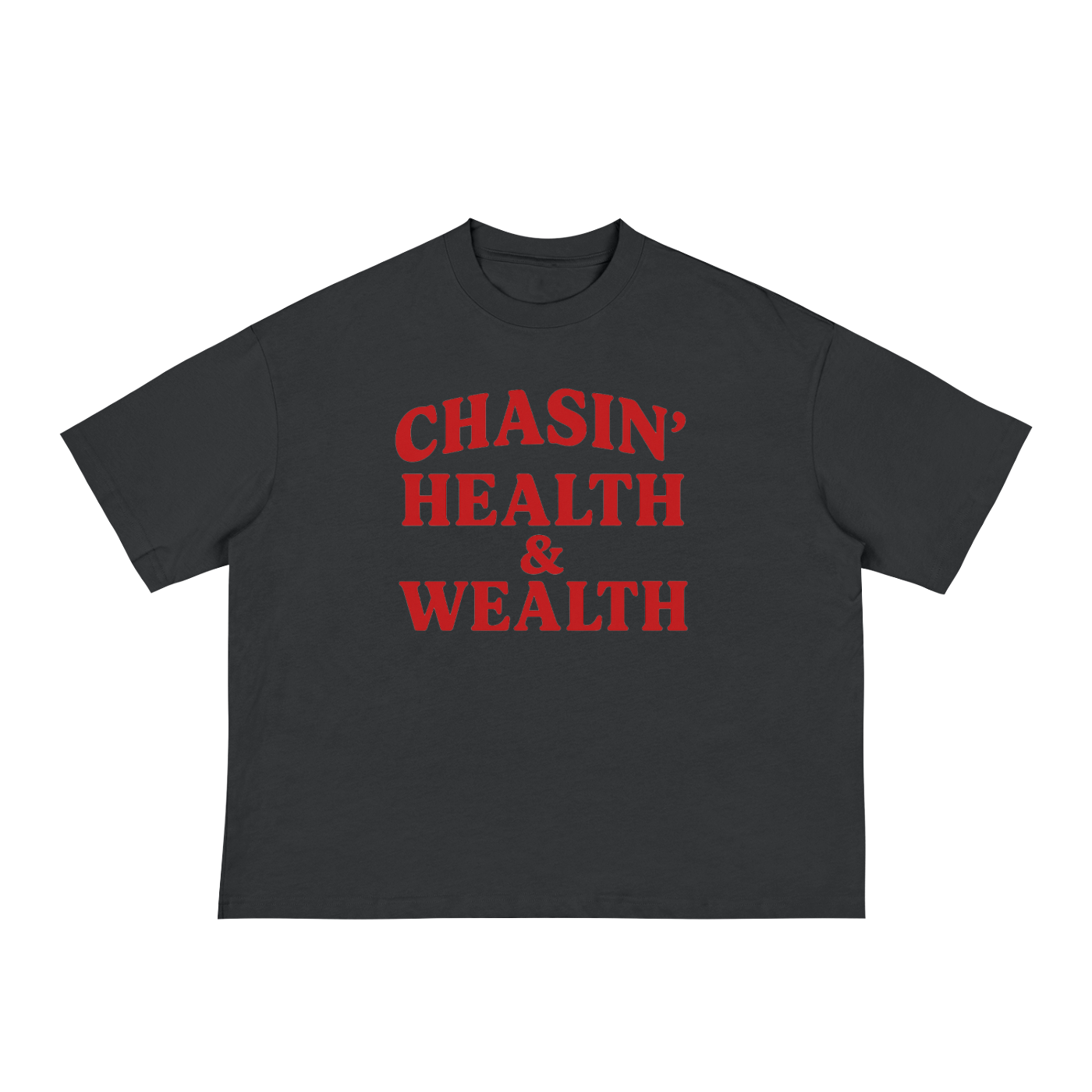 Chasin Health & Wealth (Black) Classic Boxy Tee - 230 GSM