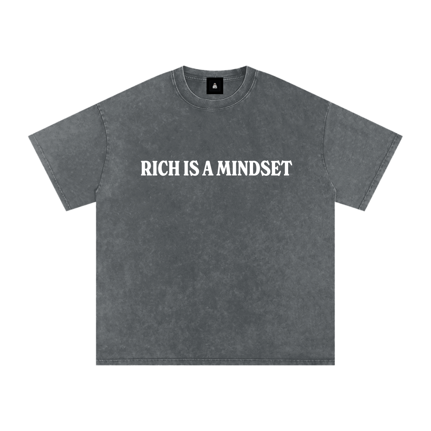 RM 1 (Pirate Gray Logo) Oversize Snow Washed T-Shirt