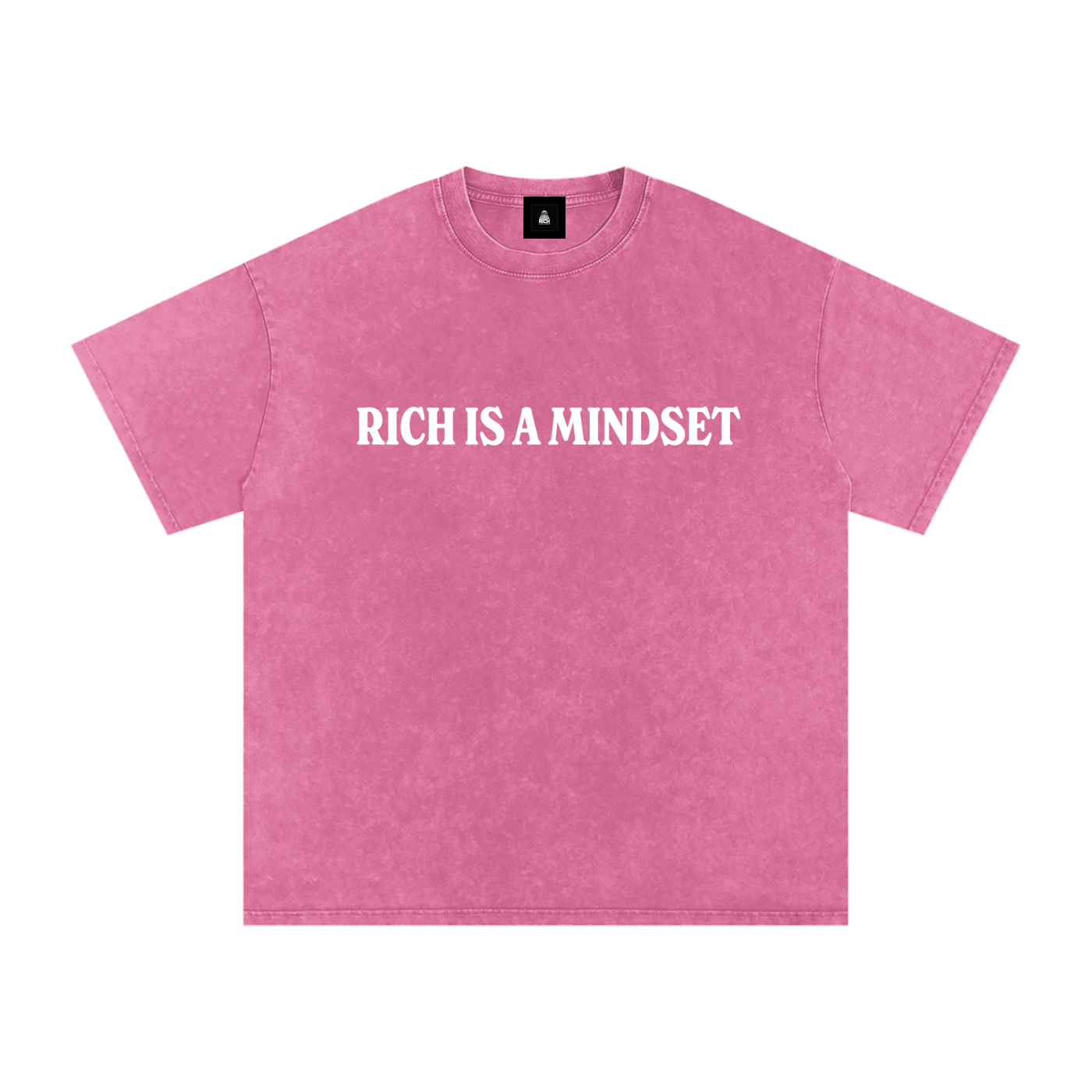 RM 1 (Rose Red Logo) Oversize Snow Washed T-Shirt