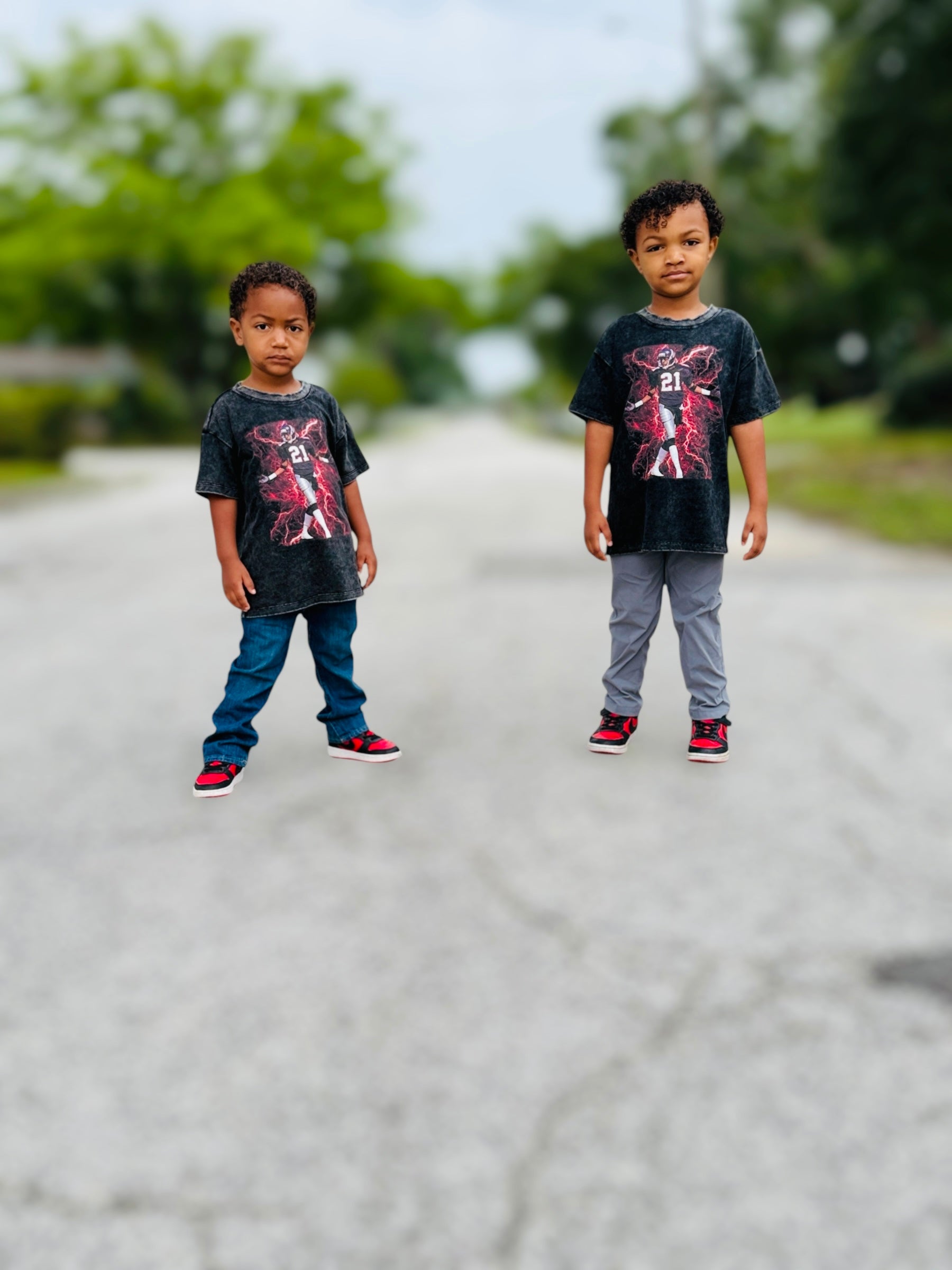 Prime 96 (Black) Snow Washed Kids' T-shirt