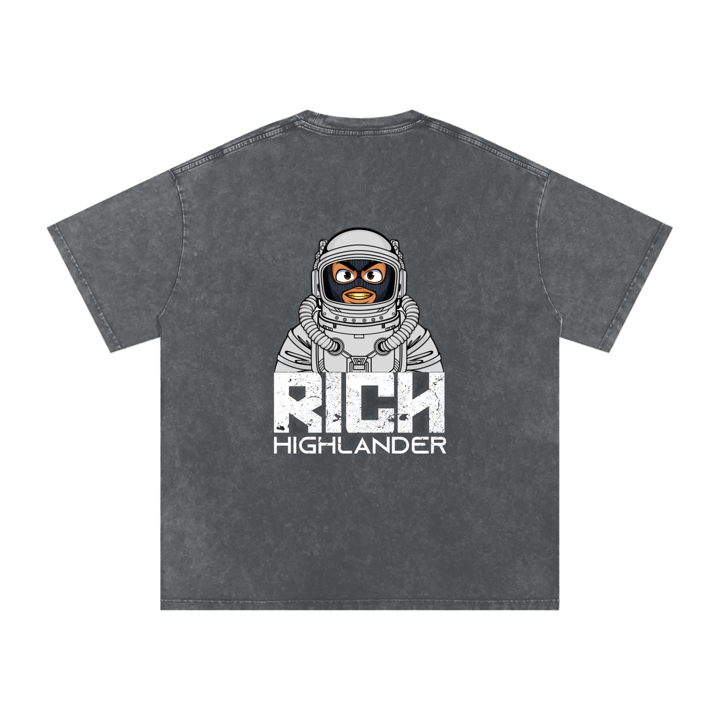 RM 1 (Pirate Gray Logo) Oversize Snow Washed T-Shirt