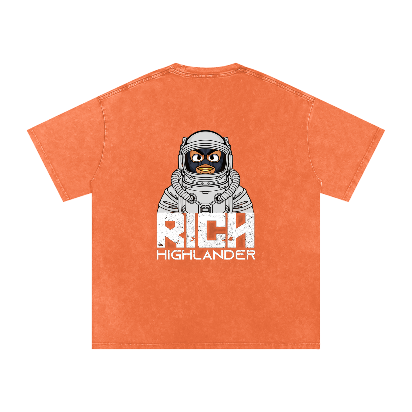 RM 1 (Highlander Orange Logo) Oversize Snow Washed T-Shirt